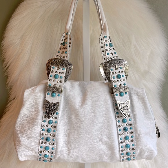 Charm and Luck Handbags - Charm and Luck By Jenny Syquia Western Studded Genuine Leather Shoulder …